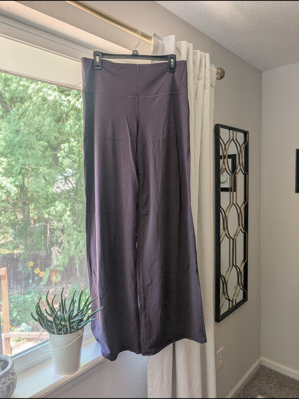 Athleta Wide-Leg High-Rise Pants in Deep Purple